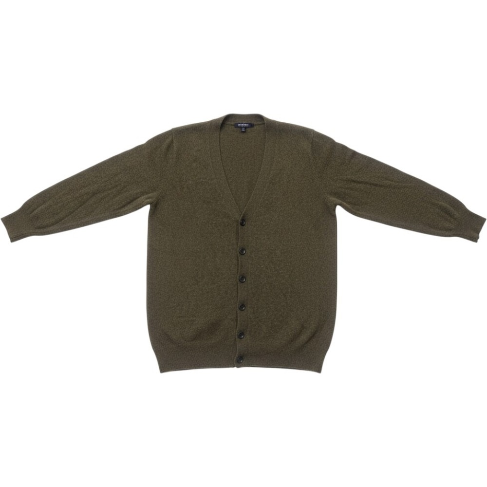J.Crew Olive Green Wool Cashmere Blend V-Neck Button Front Cardigan Sweater XS